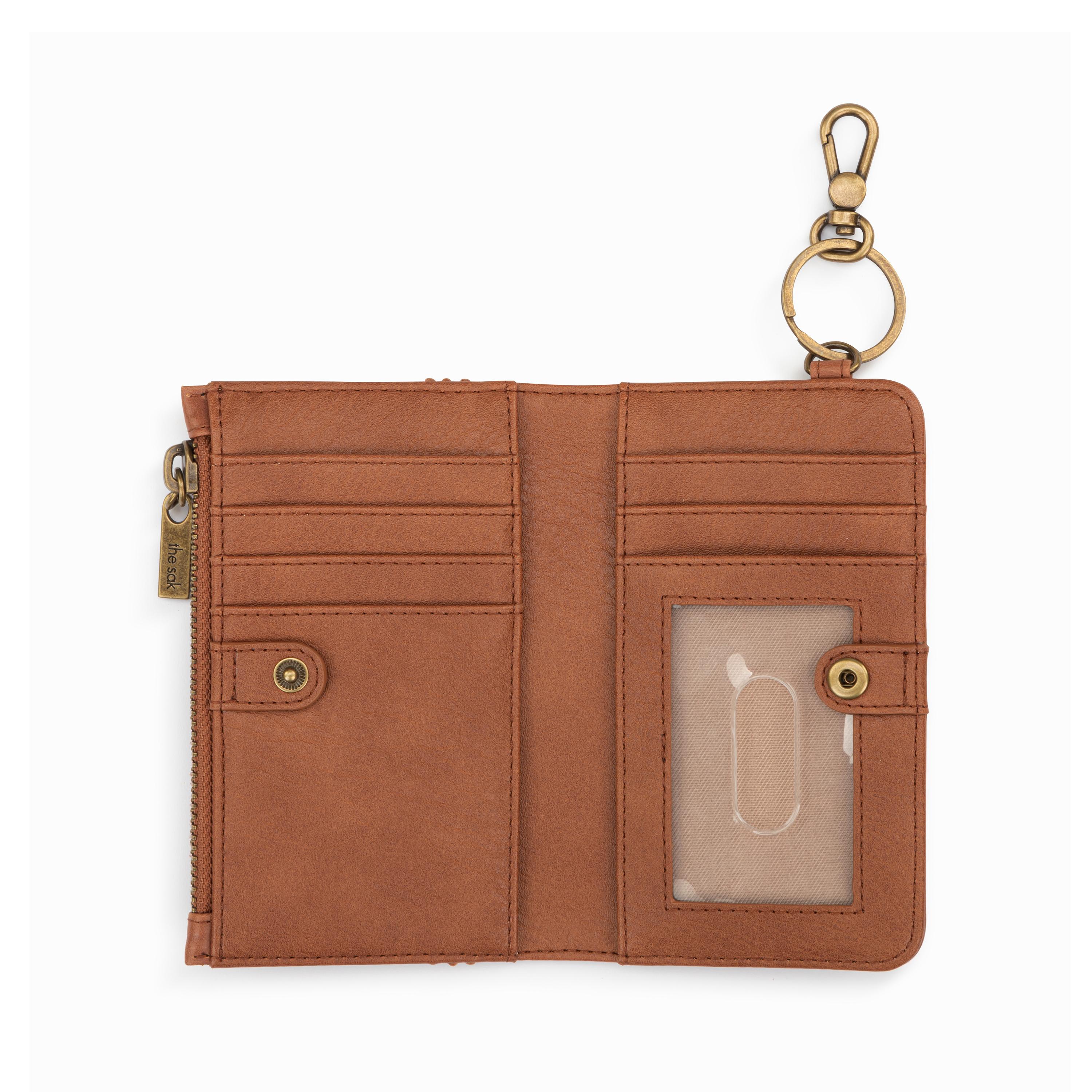 The Sak Encino Essential Wallet - Leather - Tobacco Floral Embossed