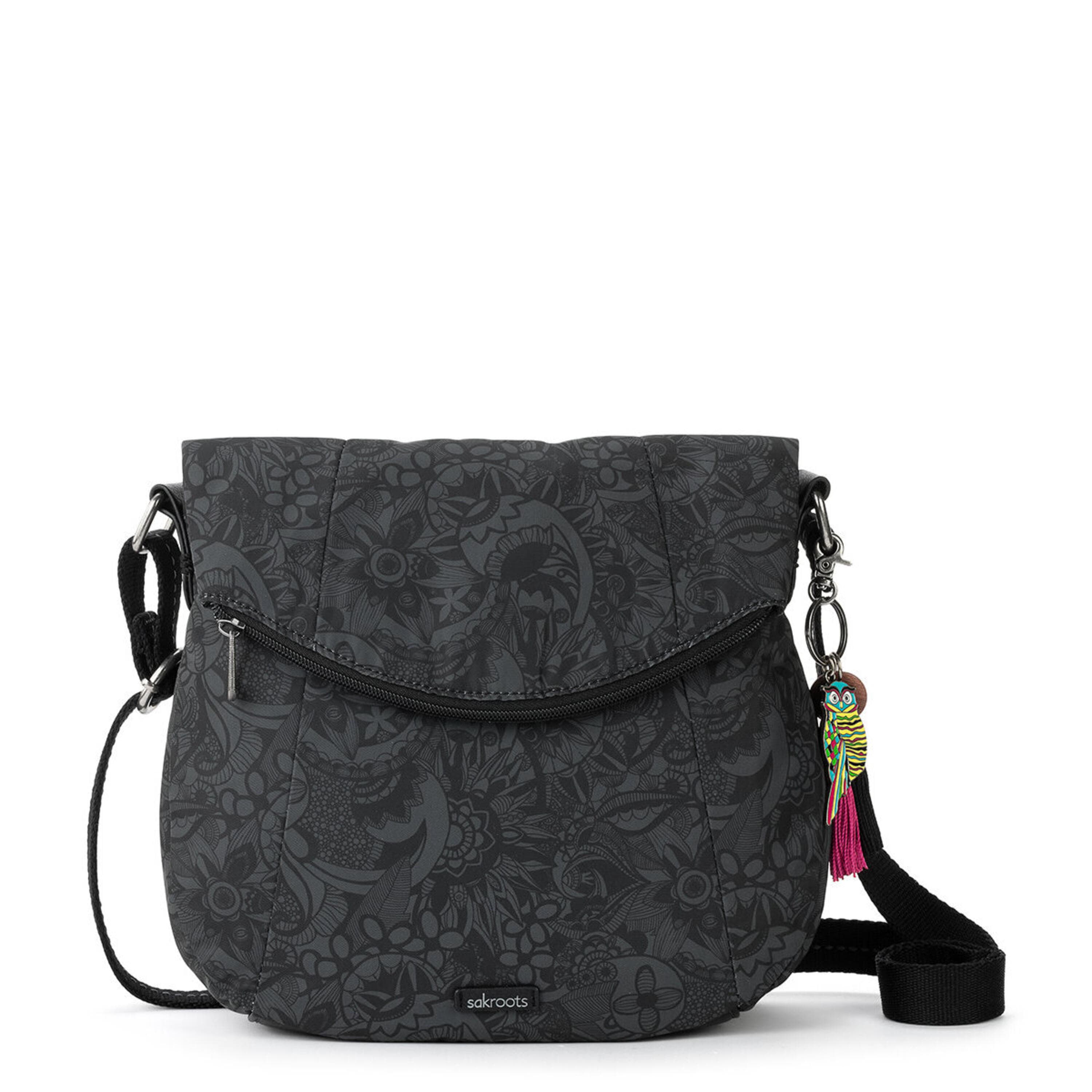 Sakroots Foldover Crossbody - EcoTwill - Black Spirit Desert