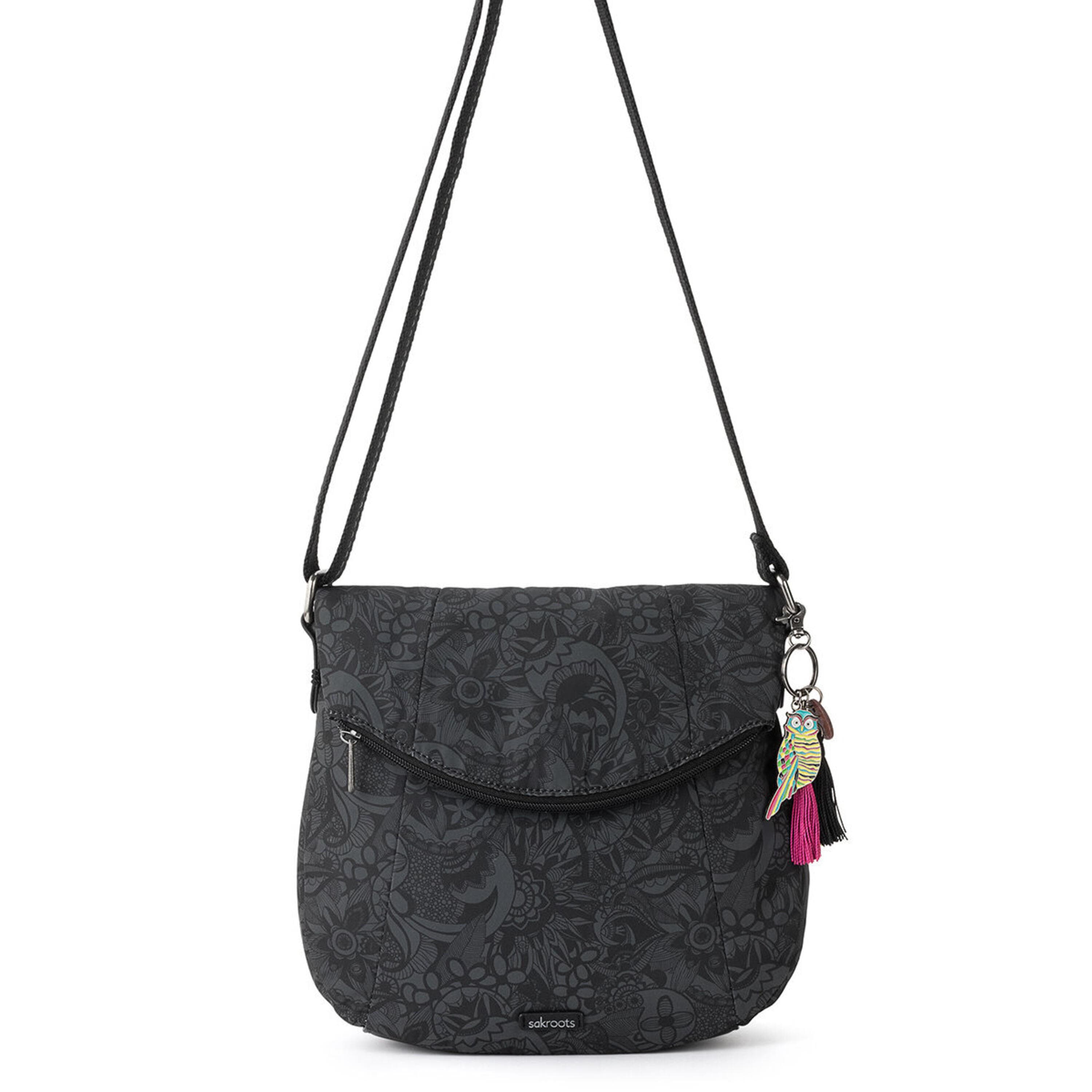Sakroots Foldover Crossbody - EcoTwill - Black Spirit Desert