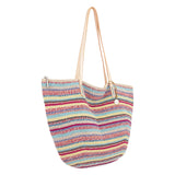The Sak Faye Large Tote - Hand Crochet - Eden Stripe