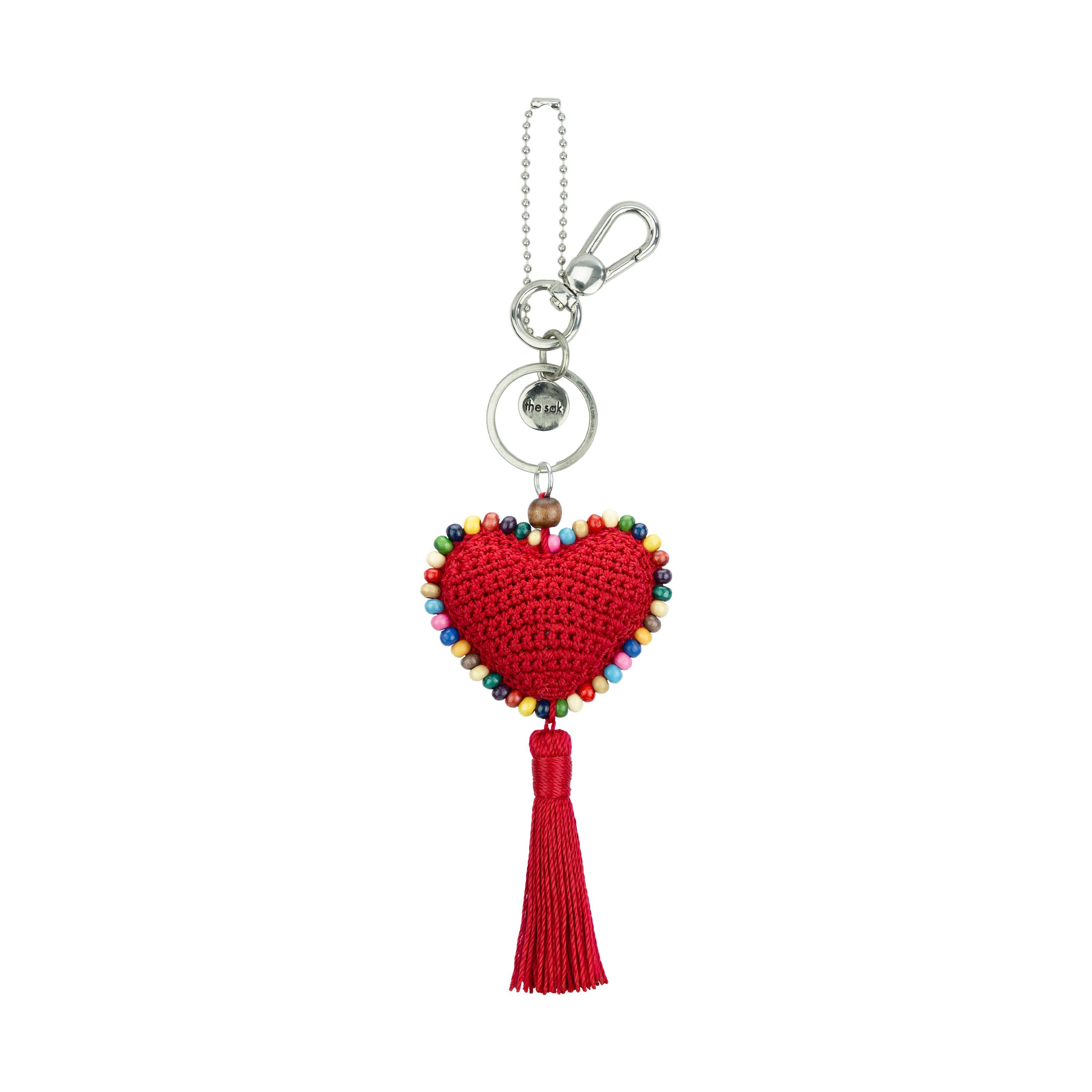 The Sak Yarnicharmz Dangle - Hand Crochet - Rocket Red Heart