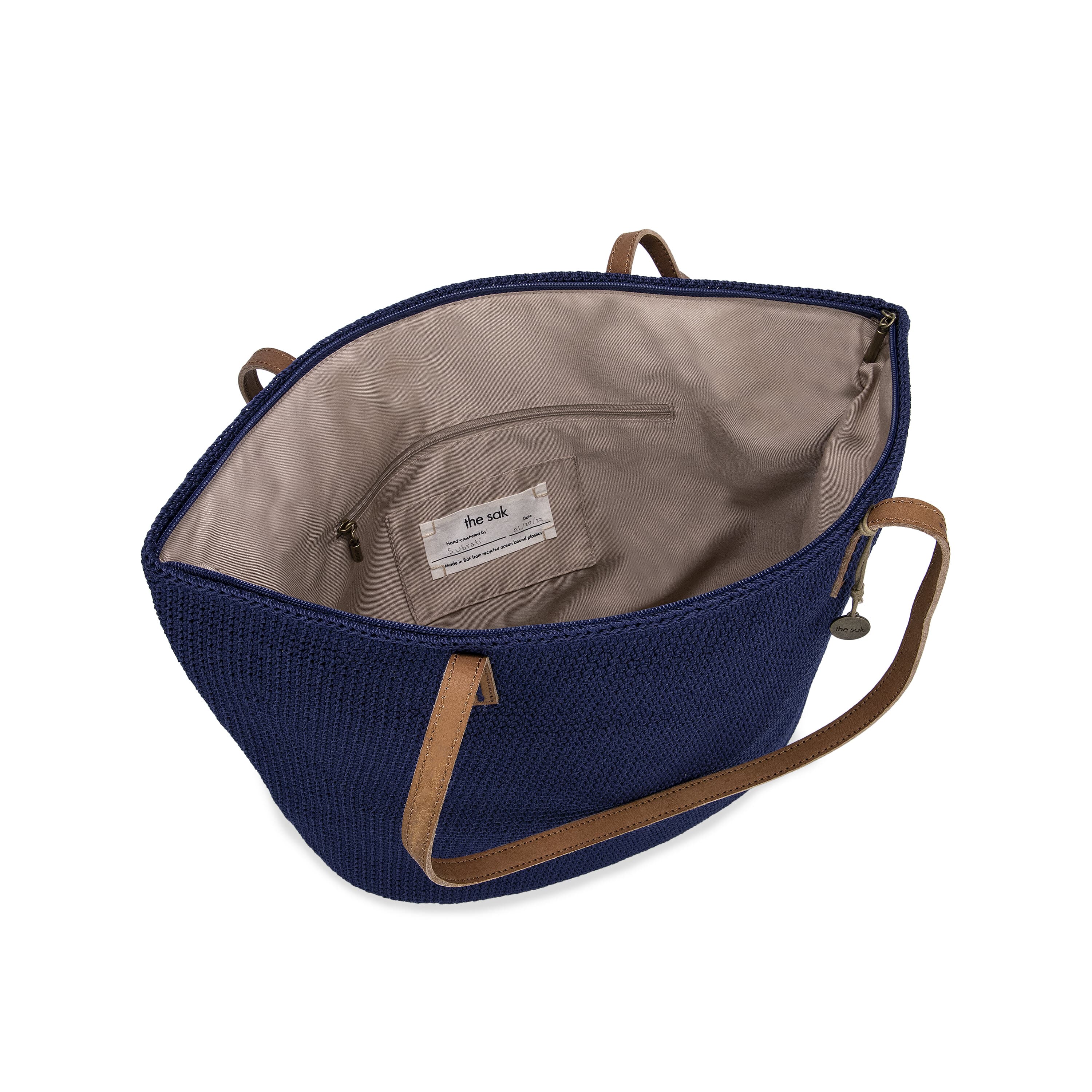 The Sak Faye Large Tote - Hand Crochet - Denim