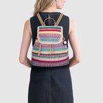 The Sak Sayulita Backpack - Hand Crochet - Eden Stripe