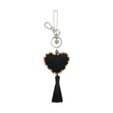 The Sak Yarnicharmz Dangle - Hand Crochet - Black Heart
