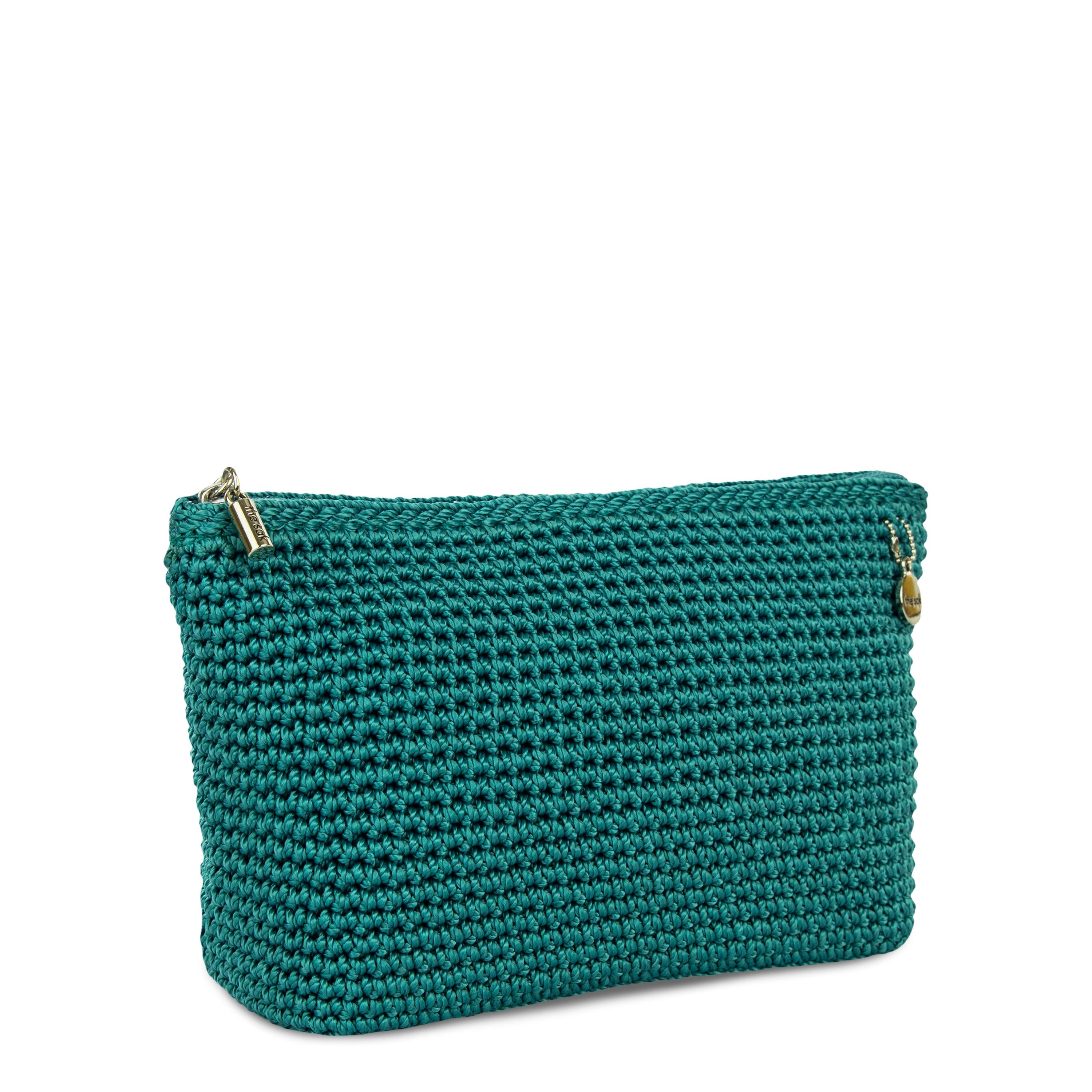 The Sak Essential Pouch - Hand Crochet - Azure