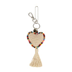 The Sak Yarnicharmz Dangle - Hand Crochet - Natural Heart
