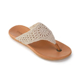 The Sak Shana Sandal - Hand Crochet - Ecru Medallion