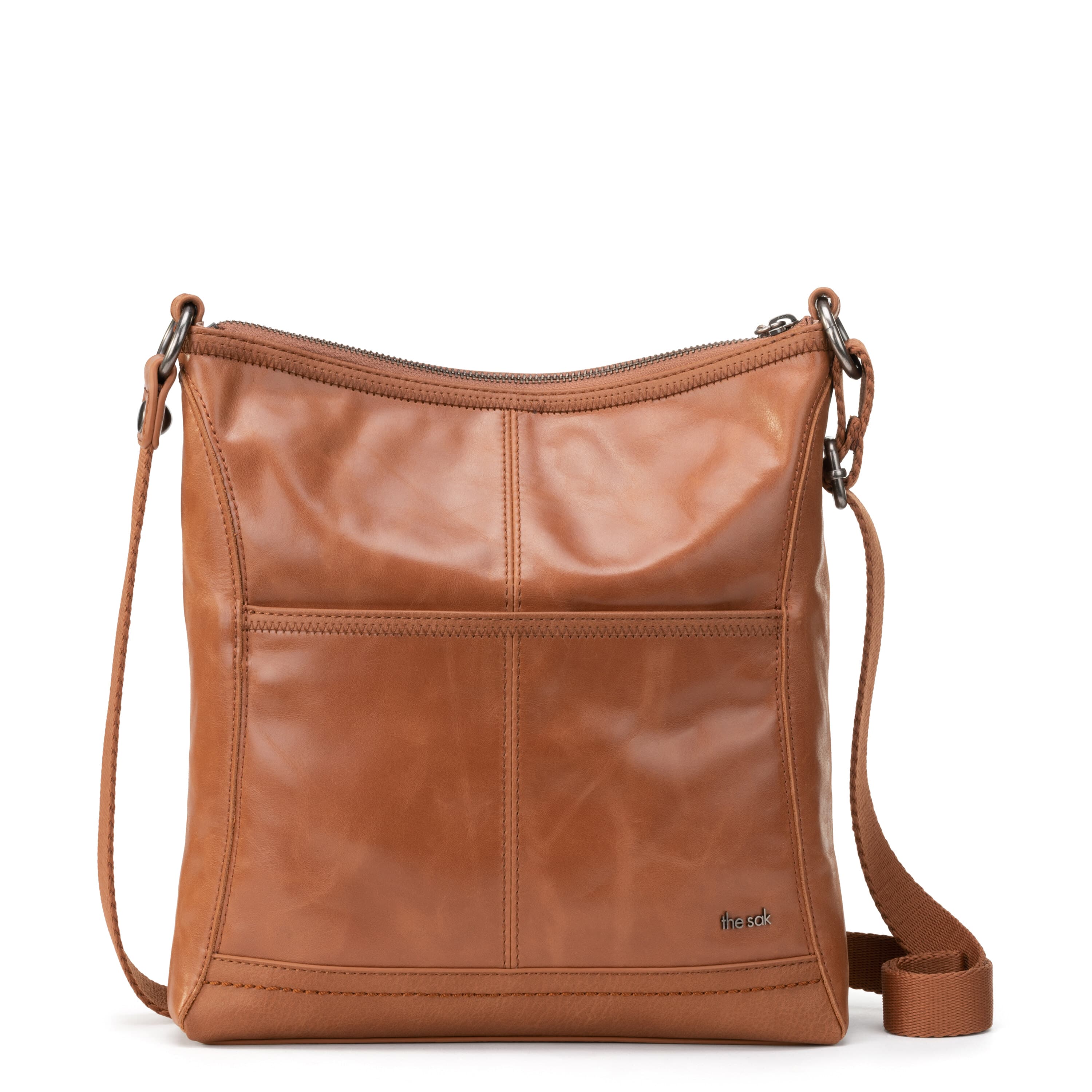 The Sak Iris Crossbody - Leather - Tobacco Floral Embossed