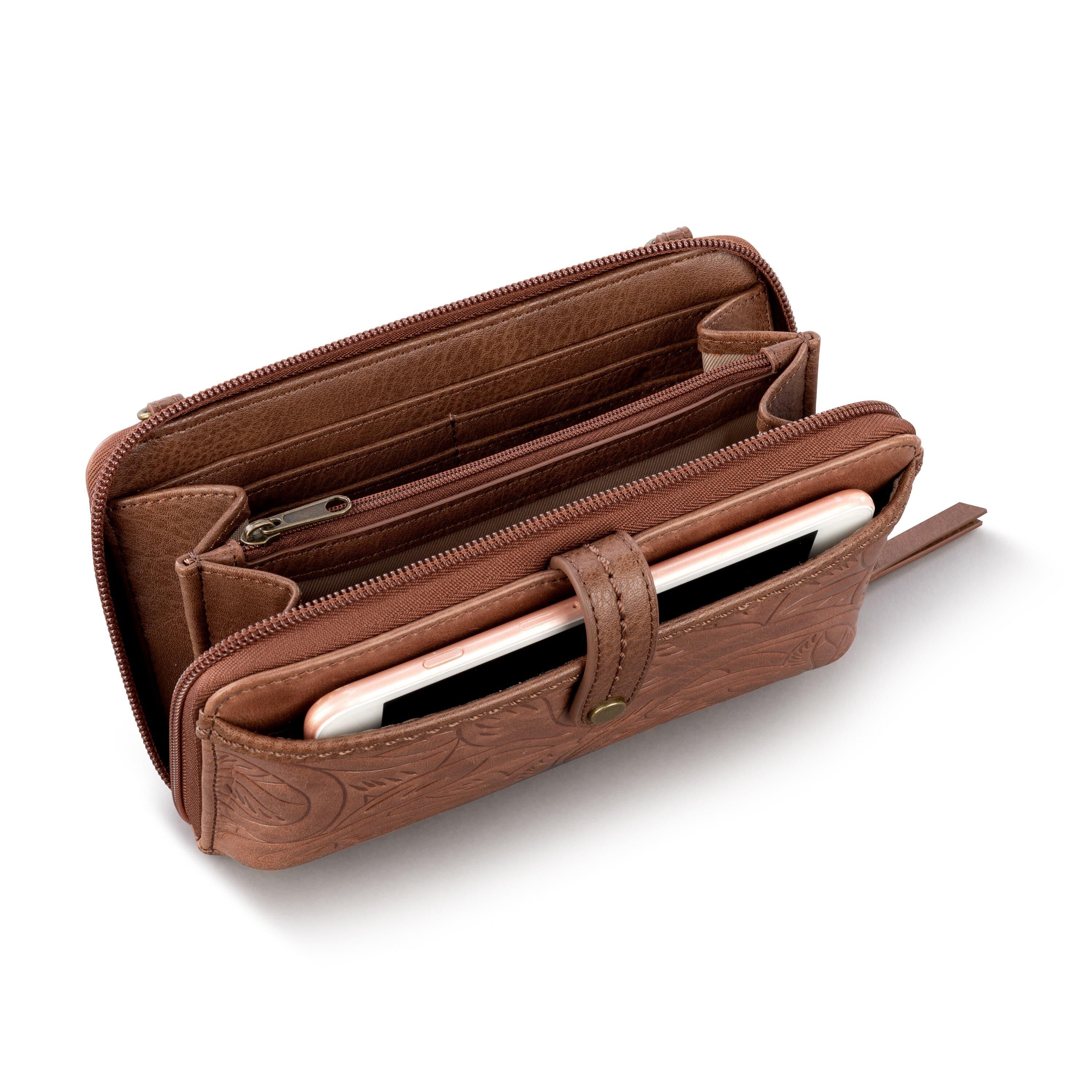 The Sak Iris Smartphone Wallet - Leather - Teak Leaf