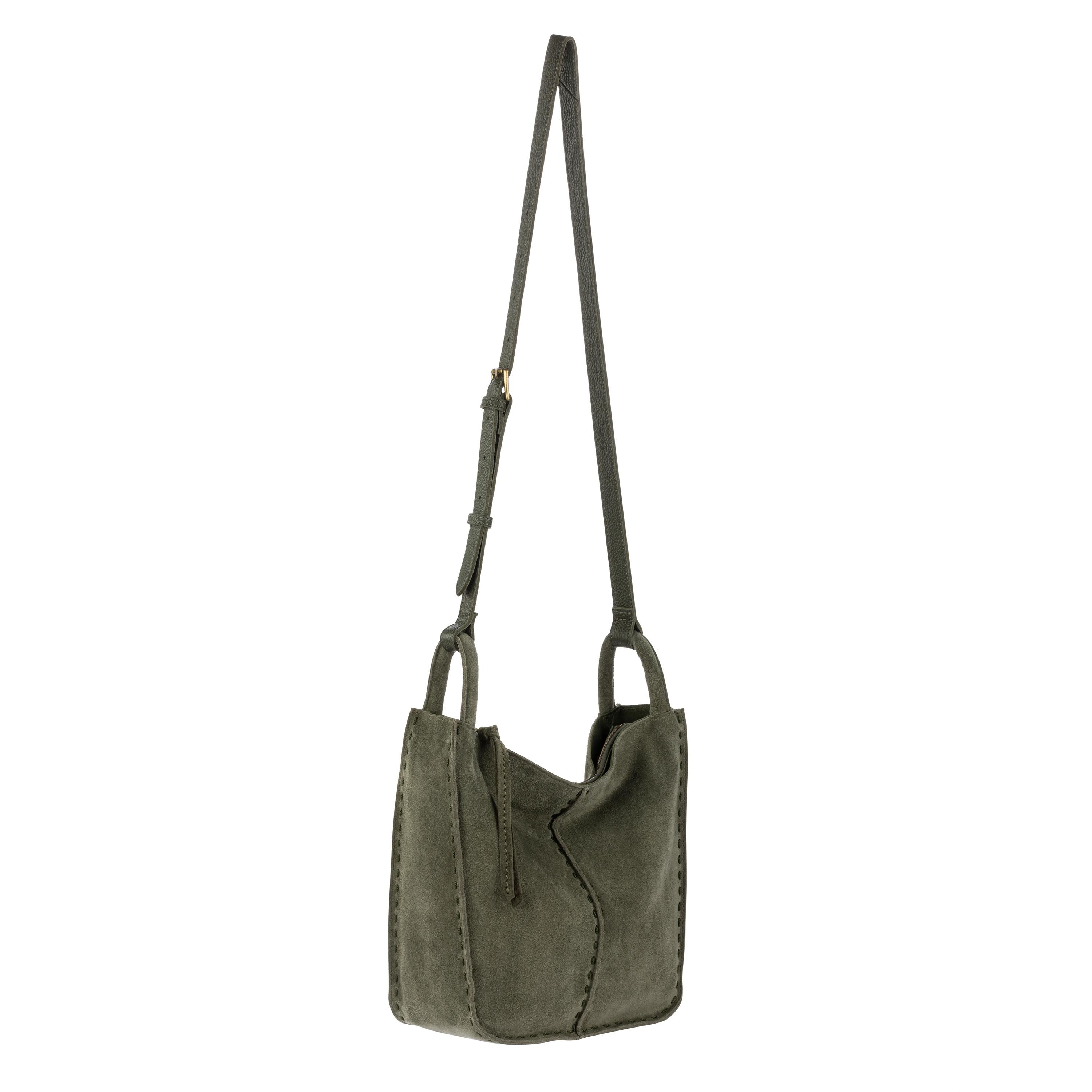 The Sak Los Feliz Crossbody - Leather - Moss Suede
