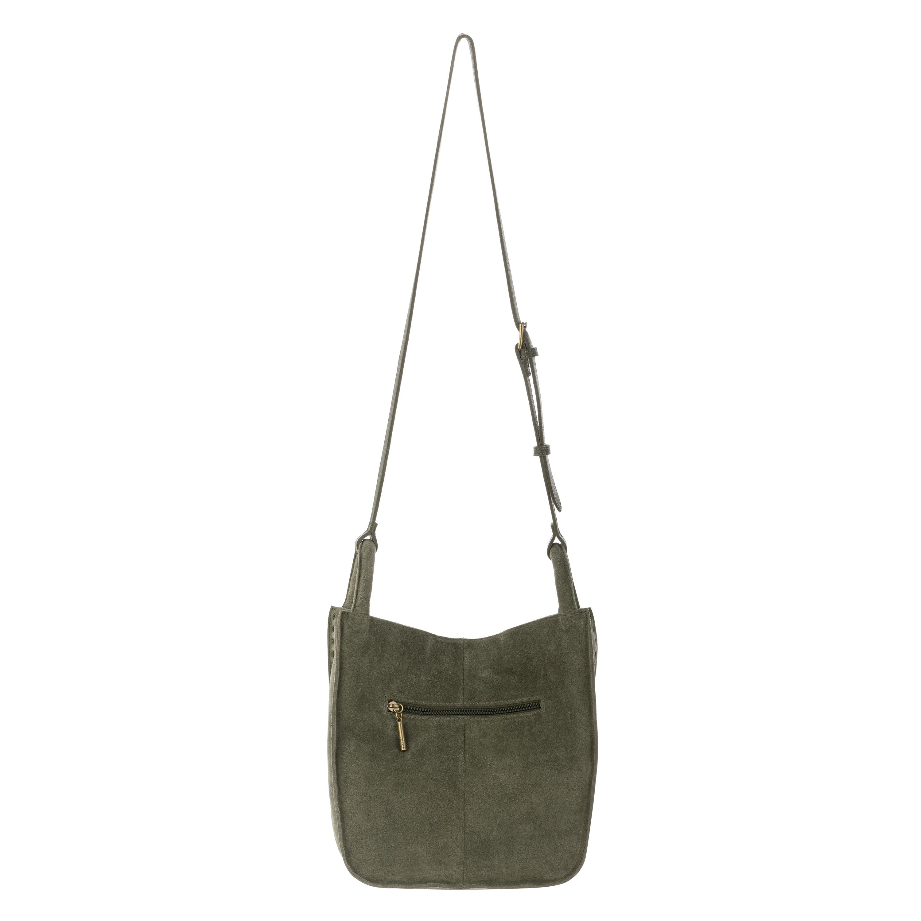 The Sak Los Feliz Crossbody - Leather - Moss Suede