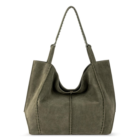The Sak Los Feliz Large Tote - Leather - Moss Suede
