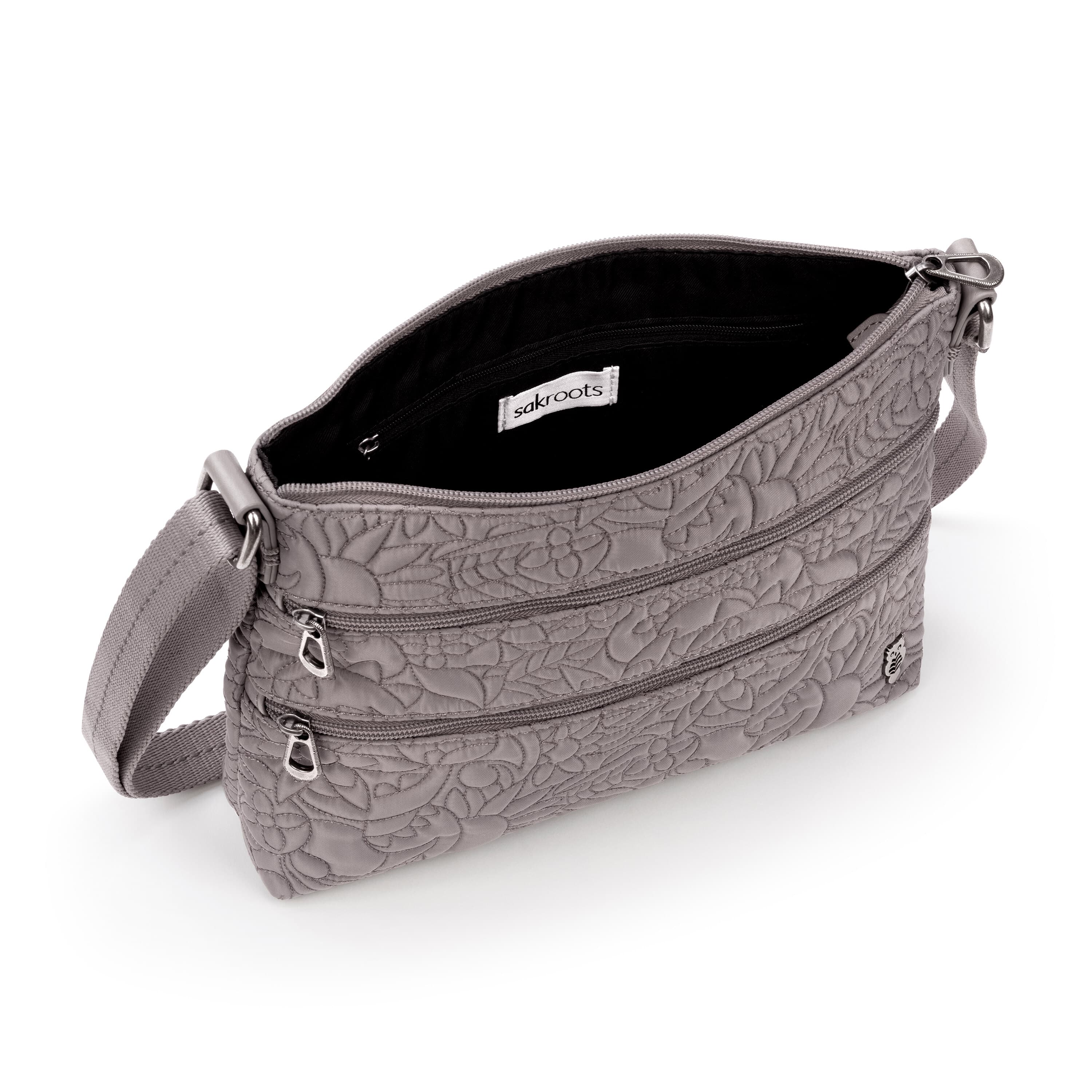 Sakroots Basic Crossbody - EcoTwill - Light Mushroom Spirit Desert Quilted