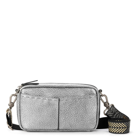 The Sak Cora Smartphone Crossbody - Leather - Dark Silver