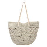The Sak Faye Large Tote - Hand Crochet - Natural Fan