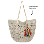 The Sak Faye Large Tote - Hand Crochet - Natural Fan