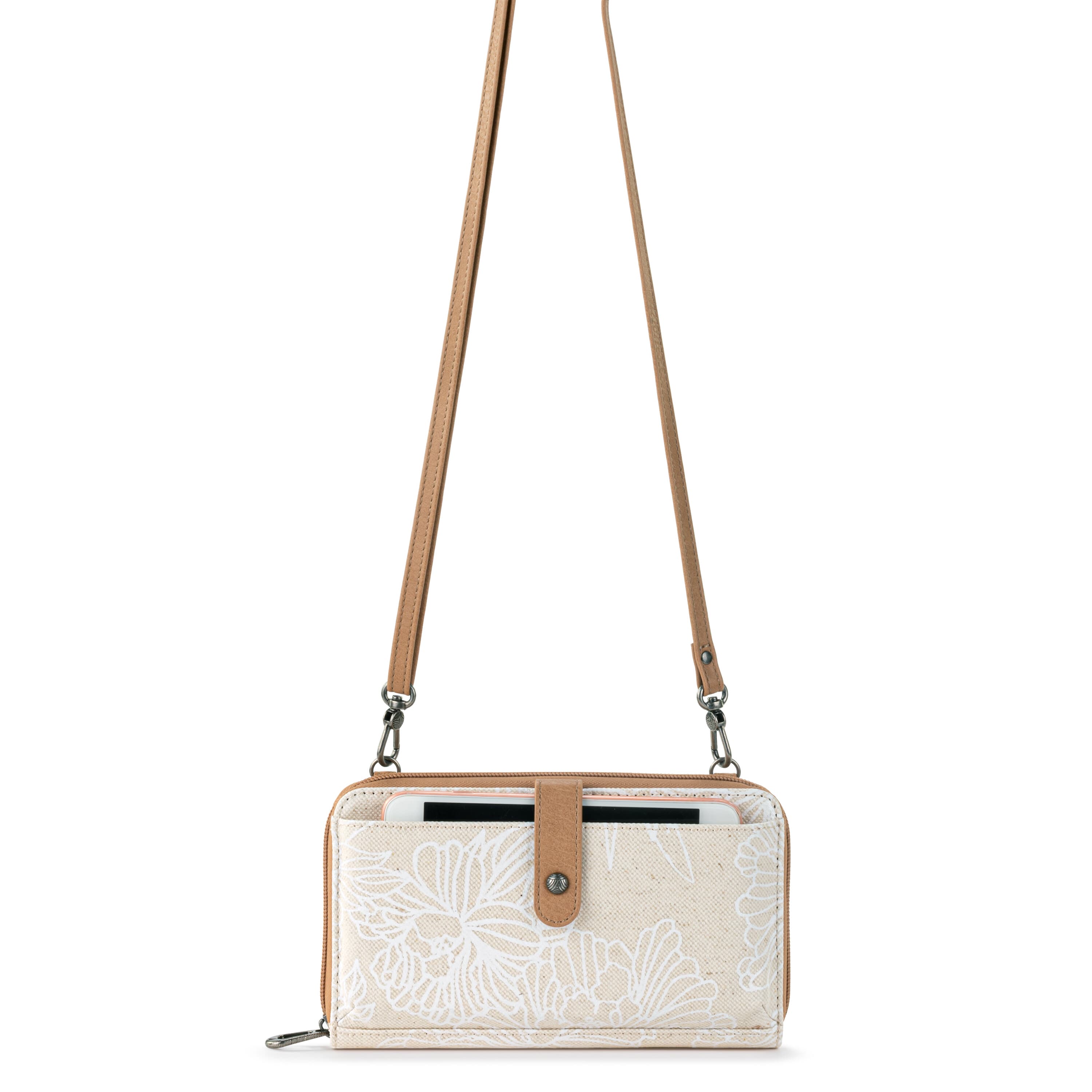 Sakroots Smartphone Wallet - Canvas - White Flower Blossom