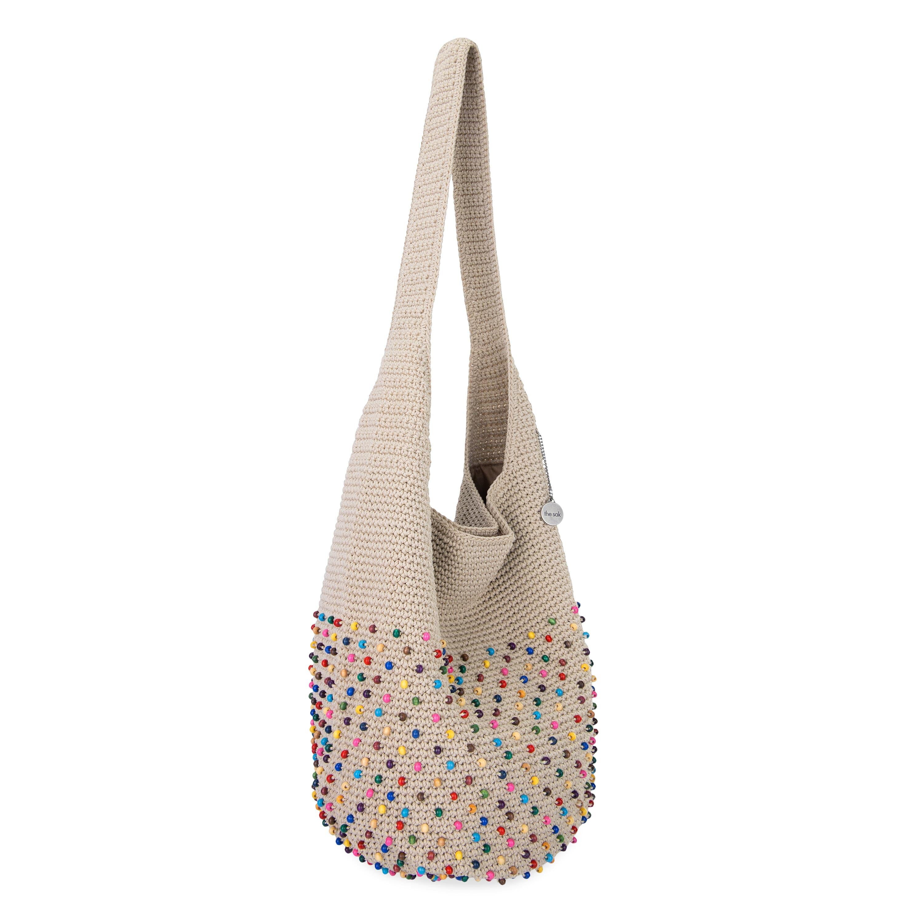 The Sak 120 Hobo - Hand Crochet - Ecru Multi Beads