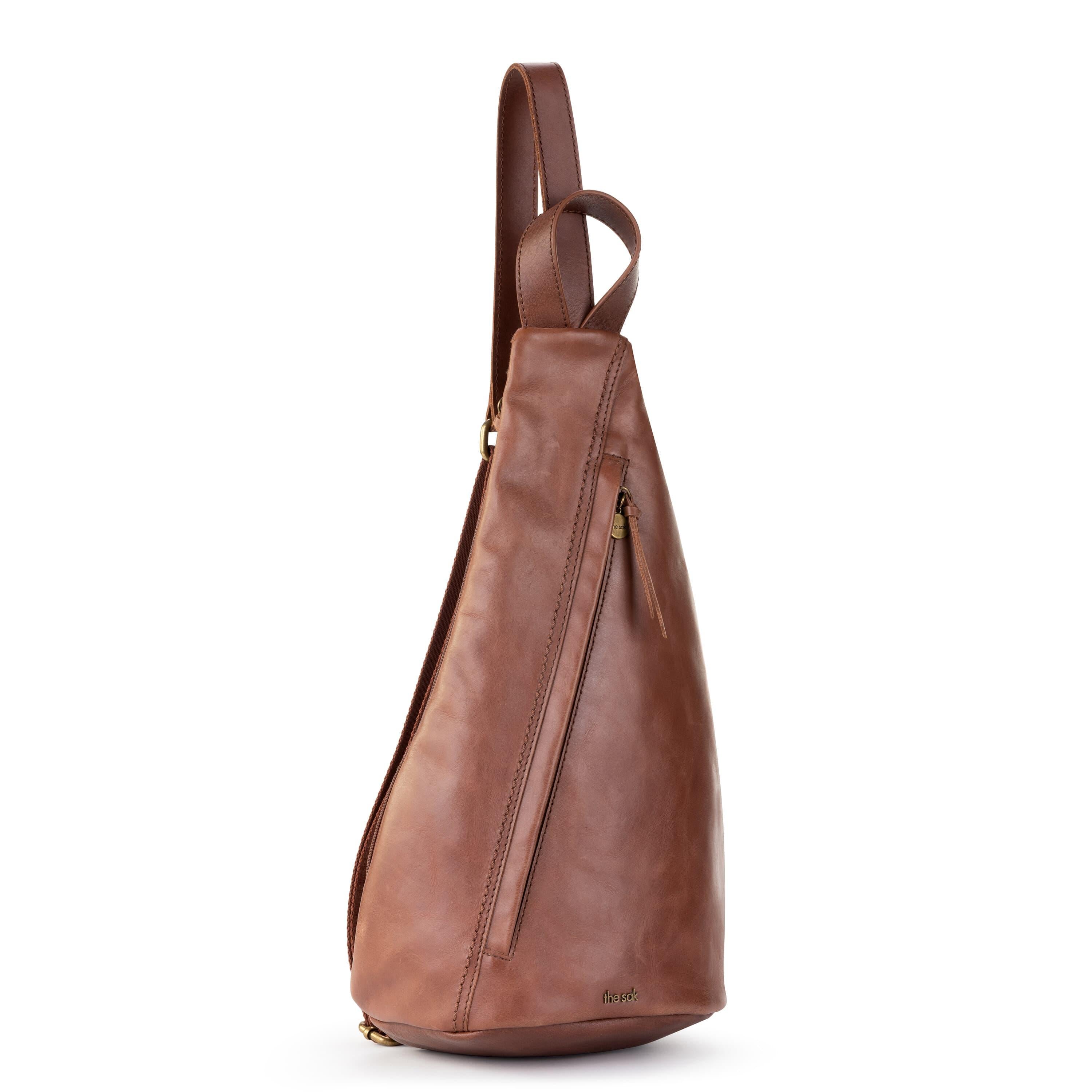 The Sak Geo Sling Backpack - Leather - Teak