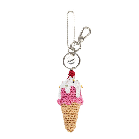 The Sak Yarnicharmz Dangle - Hand Crochet - Strawberry