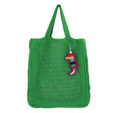 The Sak Lanie Market Tote - Hand Crochet - Kelly Green