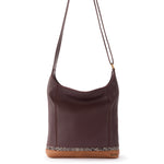 The Sak De Young Crossbody - Leather - Mahogany Snake Block