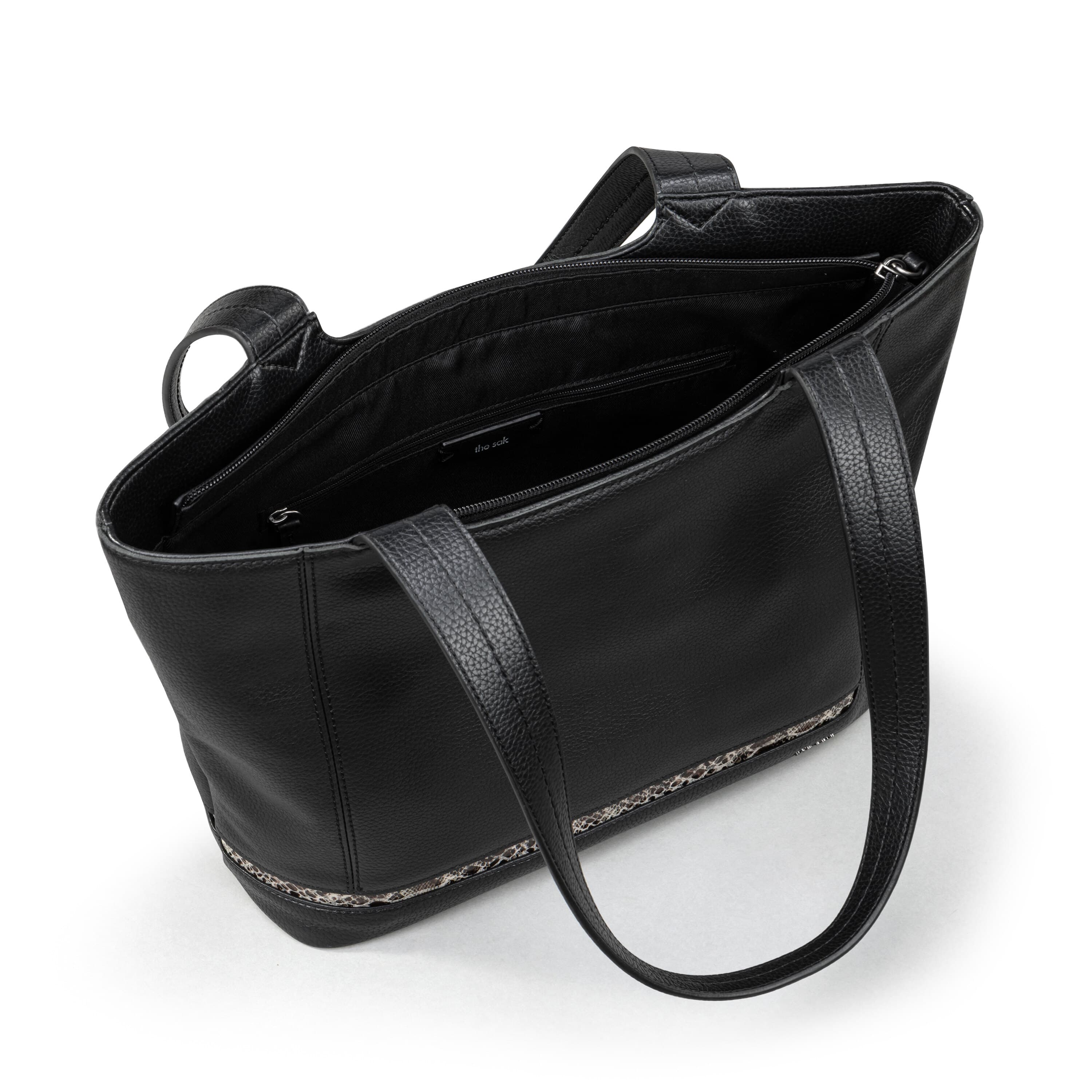 The Sak De Young Tote - Leather - Black Snake Block