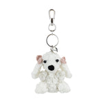 The Sak Yarnicharmz Dangle - Hand Crochet - White Poodle