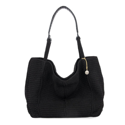 The Sak Los Feliz Large Tote - Hand Crochet - Black