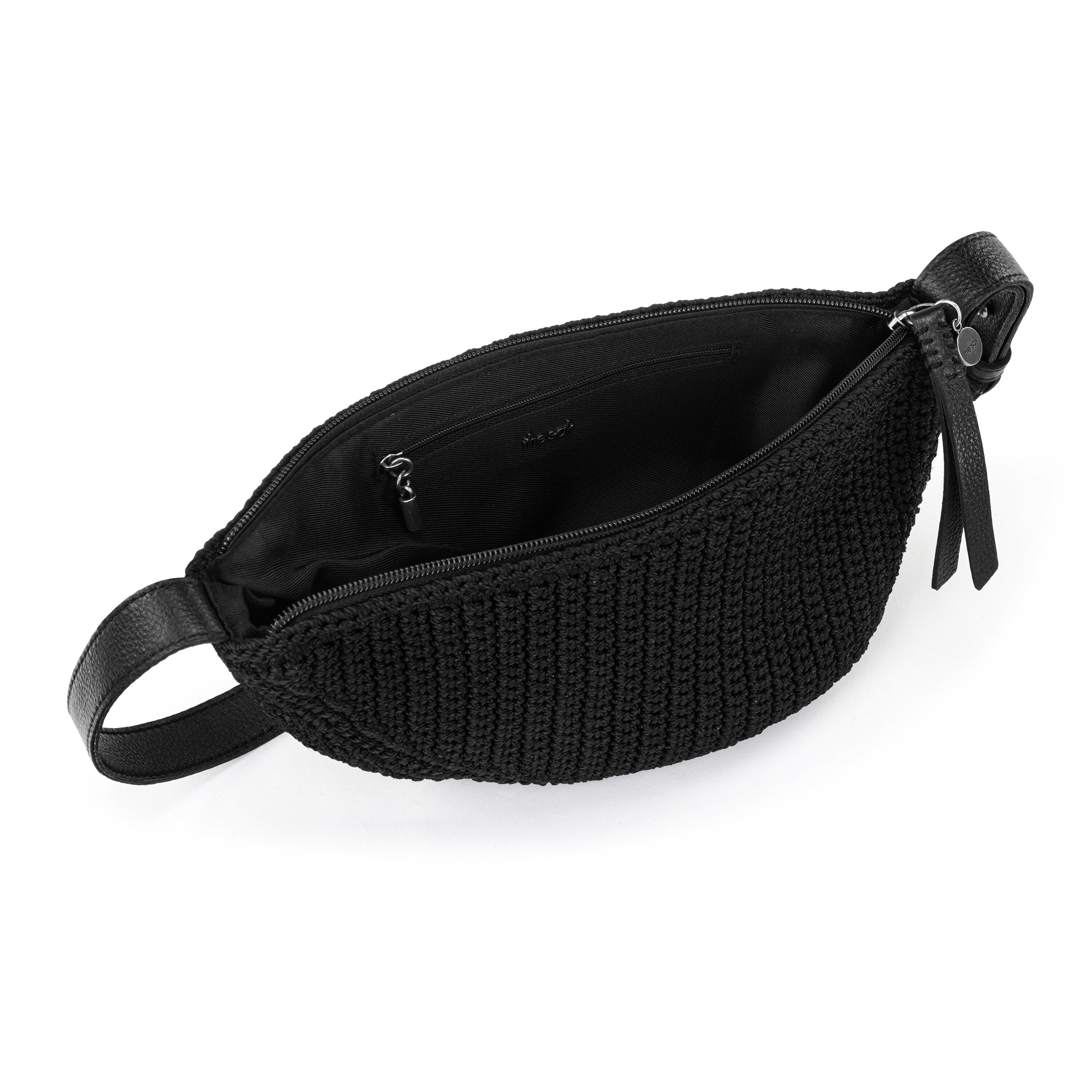 The Sak Tess Sling Bag - |Hand Crochet - Black|