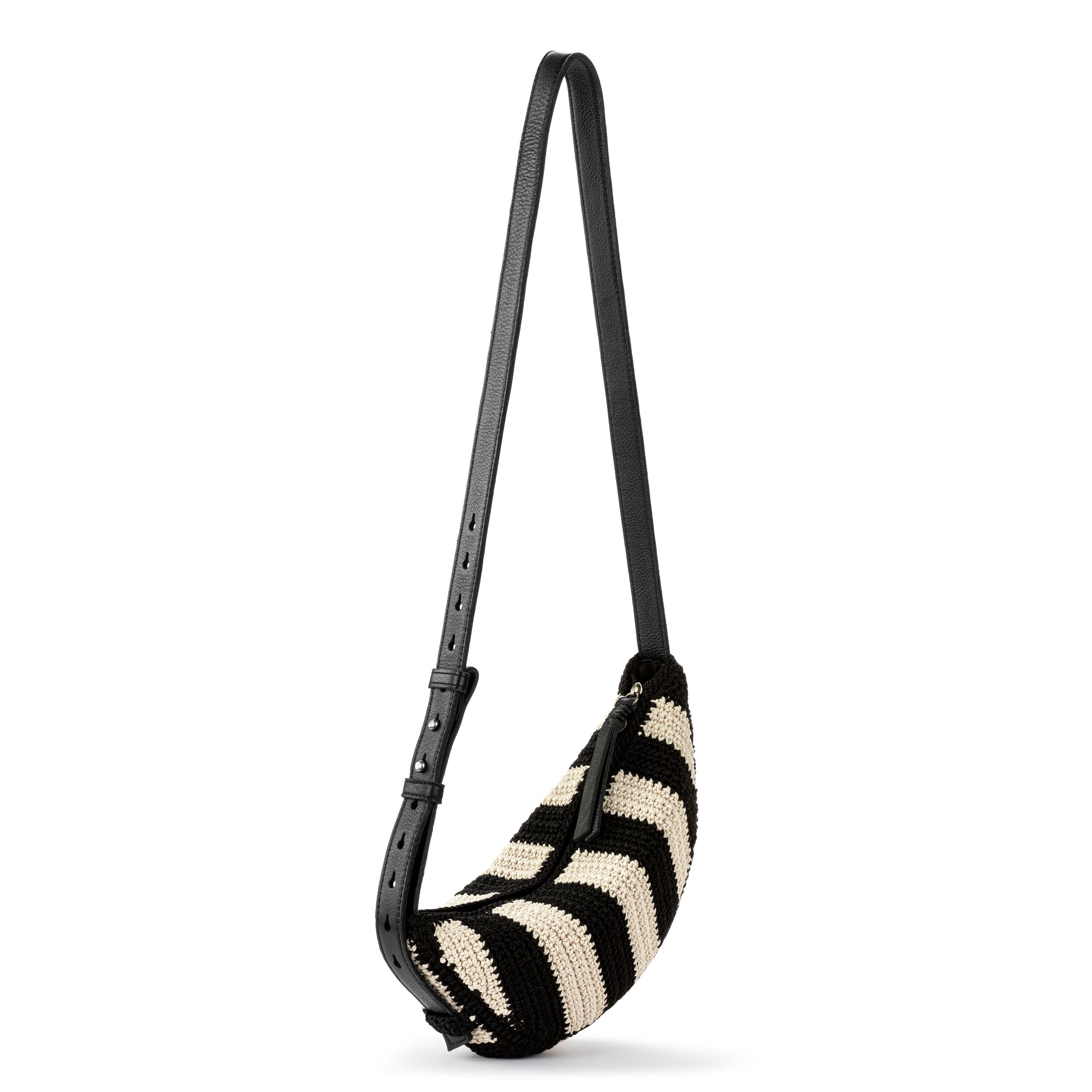 The Sak Tess Sling - Hand Crochet - Black Stripe