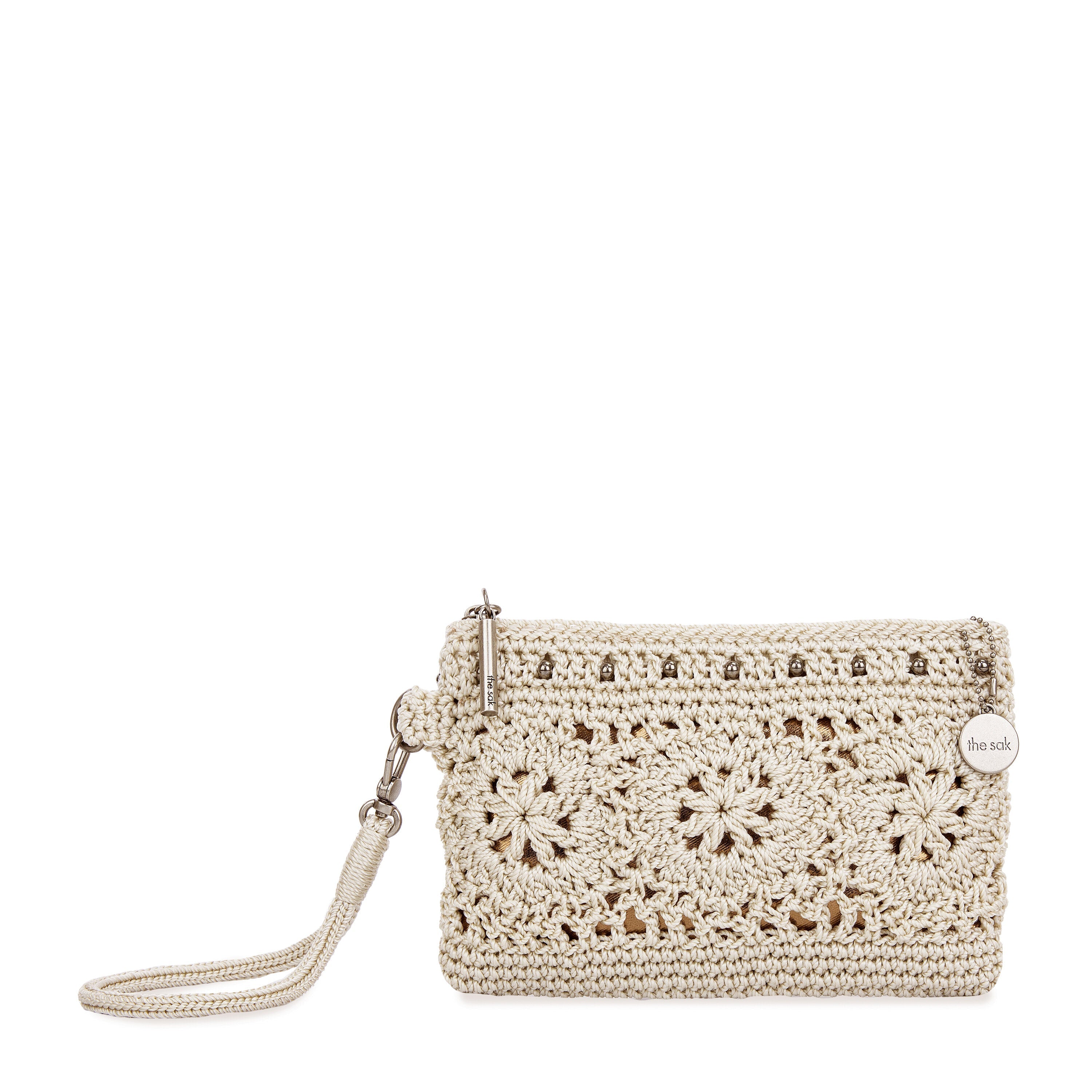 The Sak Melrose Crossbody 3 Piece Set - Hand Crochet - Natural Medallion