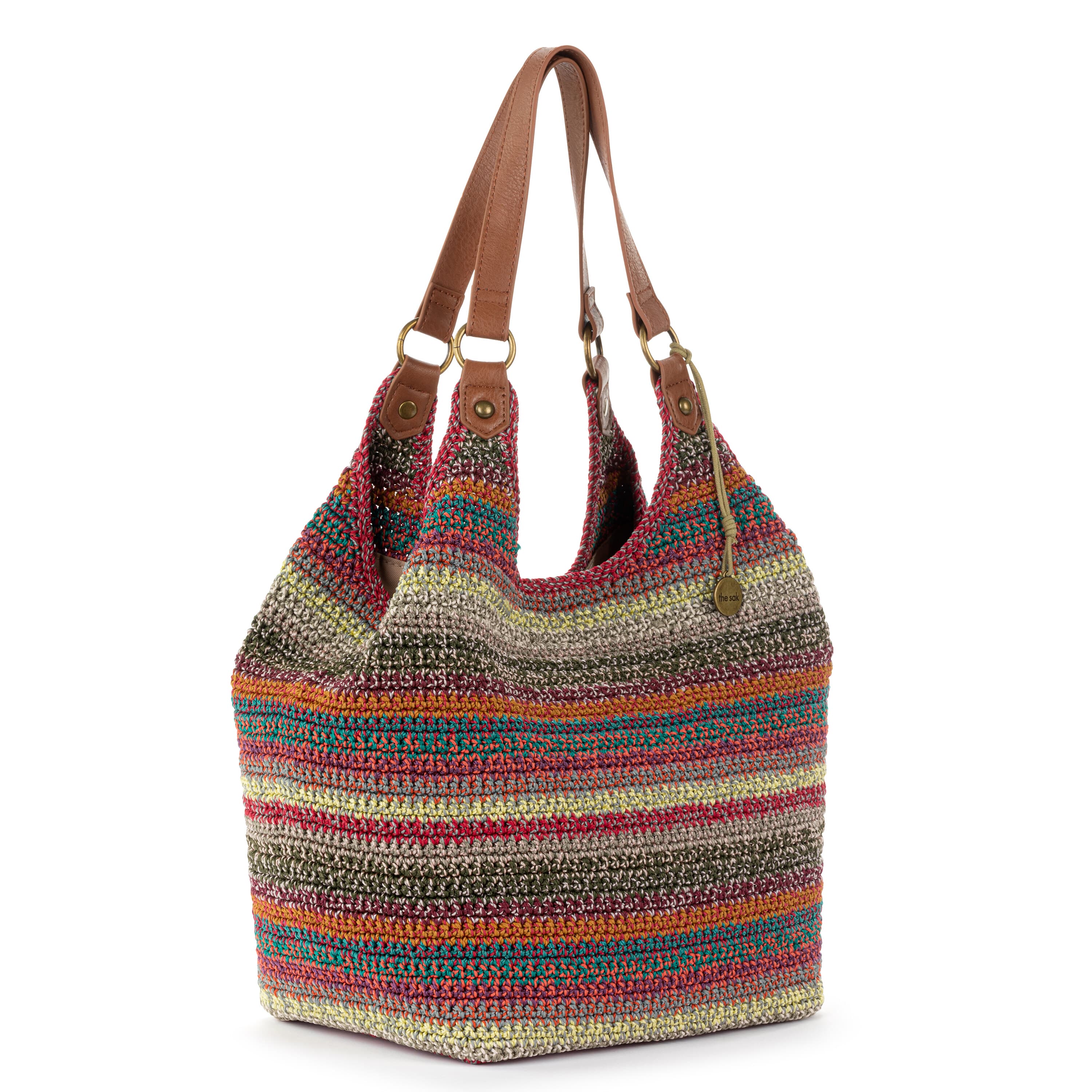The Sak Roma Shopper - Hand Crochet - Sunset Stripe