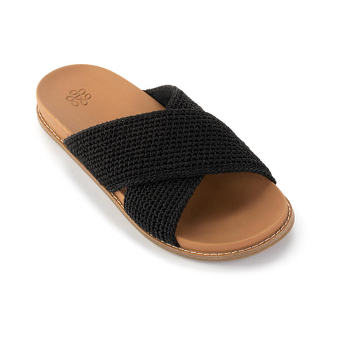 The Sak Penelope Sandal - Hand Crochet - Black