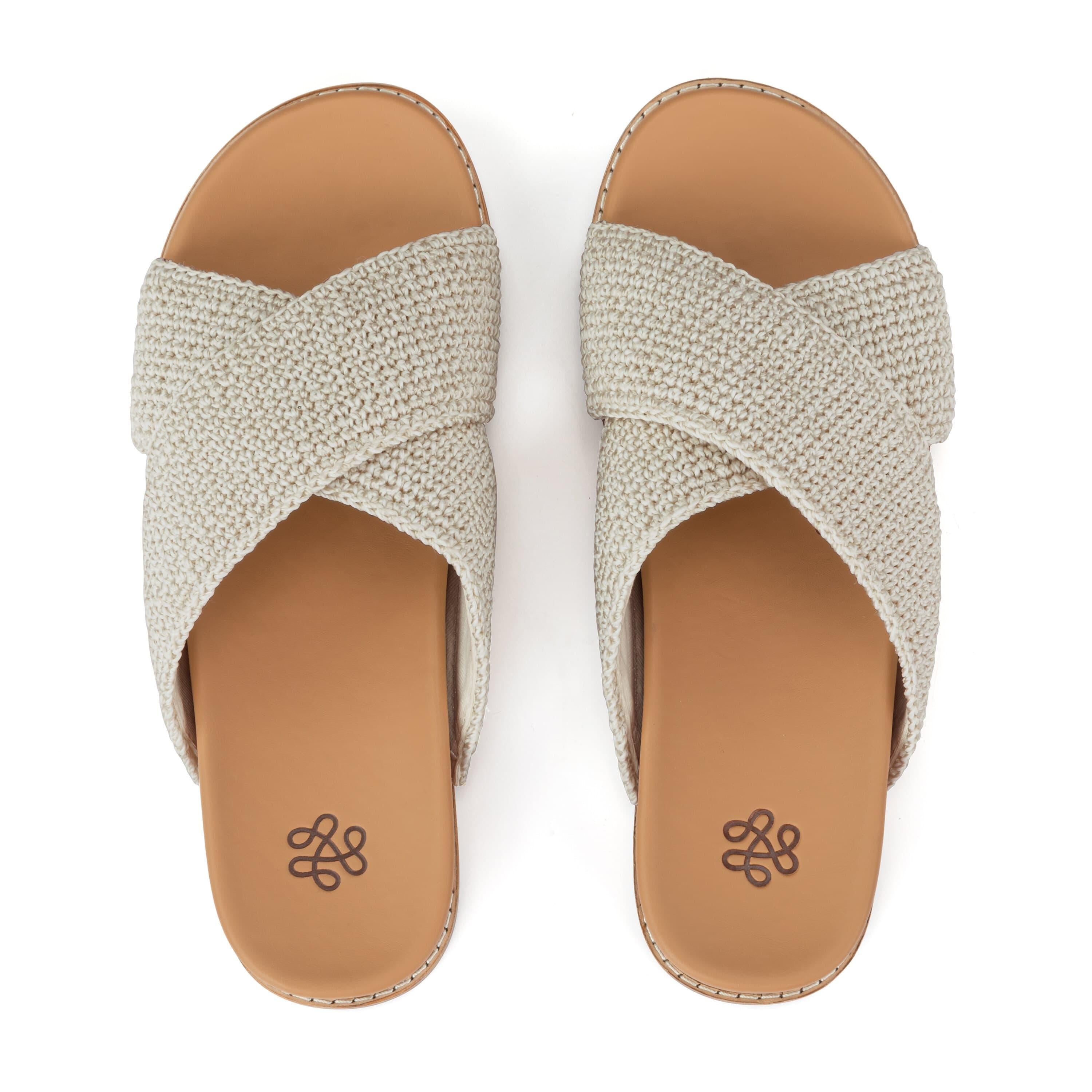 The Sak Penelope Sandal - Hand Crochet - Natural