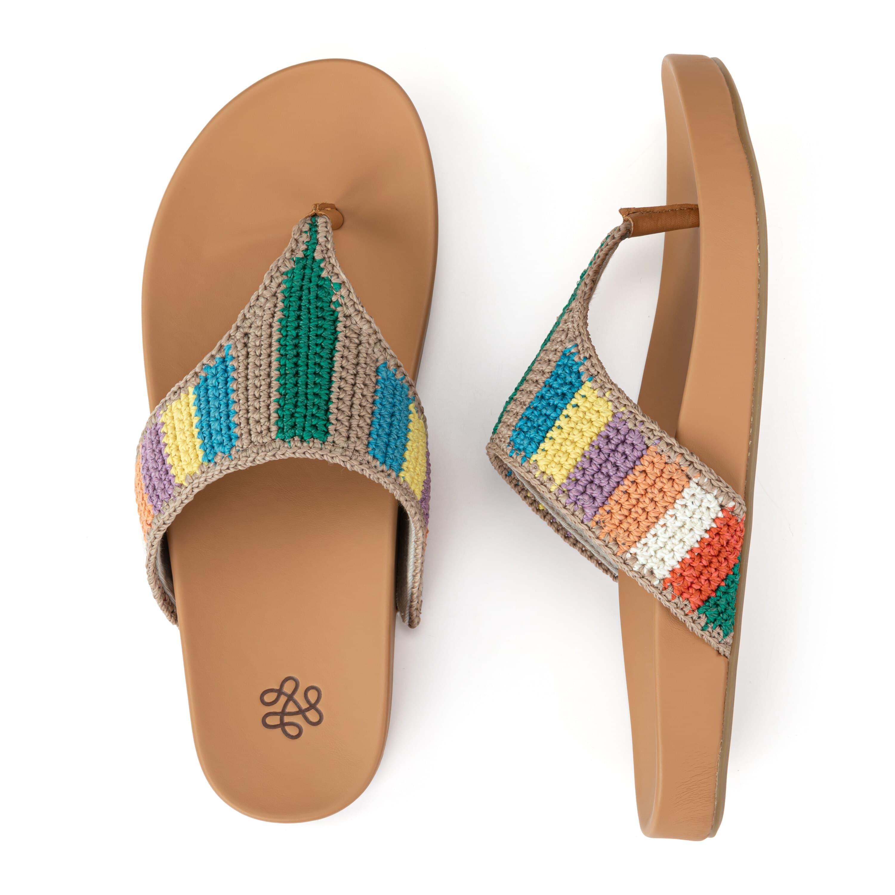The Sak Everly Sandal - Hand Crochet - Summertide Stripe