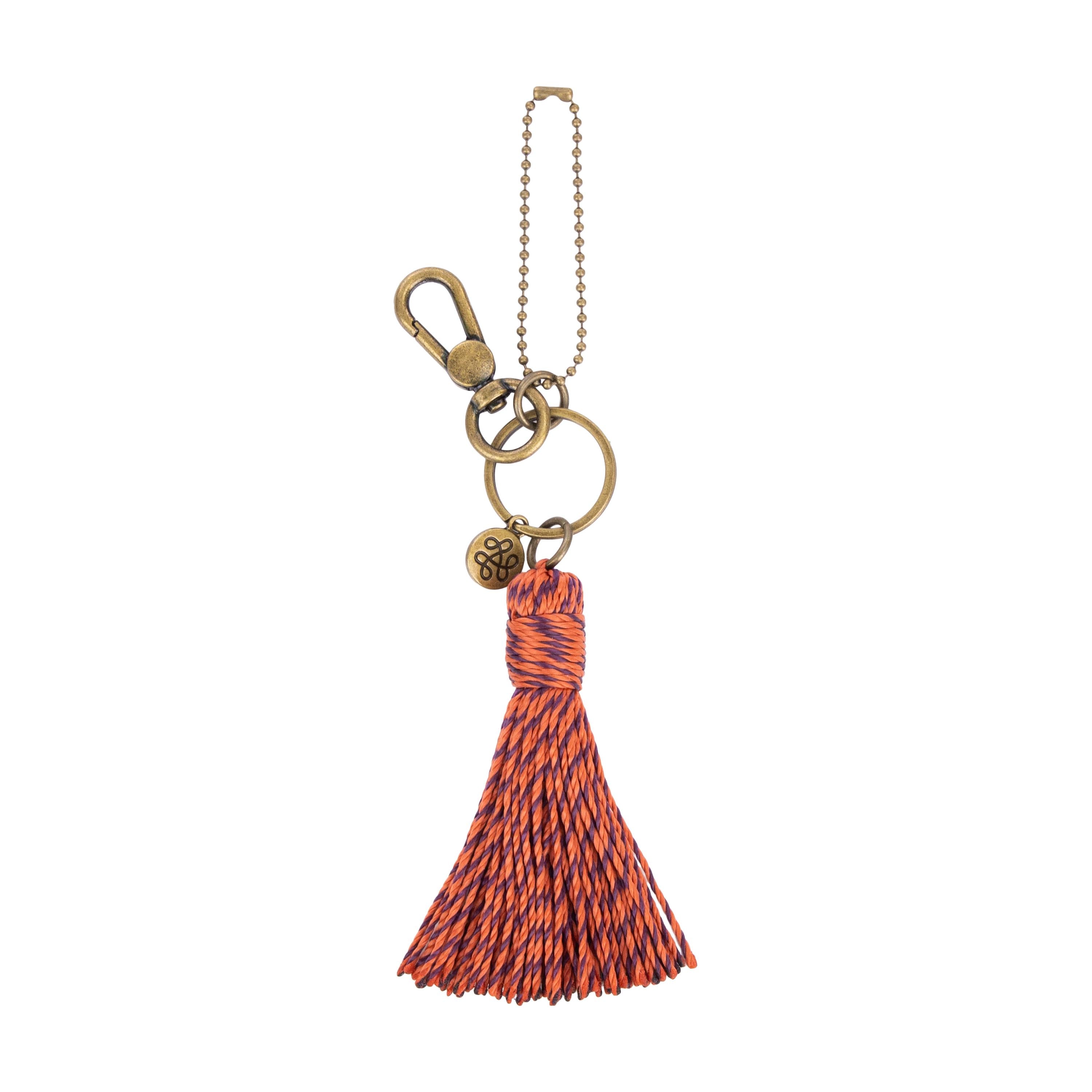 The Sak Dangles - Hand Crochet - Cayenne and Purple Haze