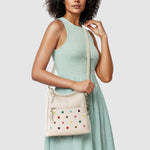 The Sak Lucia Crossbody - Leather - Stone Multi Eyelet