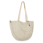 The Sak Faye Large Tote - Hand Crochet - Ecru Sunbeam