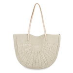 The Sak Faye Large Tote - Hand Crochet - Ecru Sunbeam