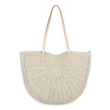 The Sak Faye Large Tote - Hand Crochet - Ecru Sunbeam