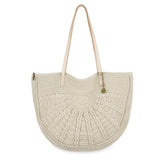 The Sak Faye Large Tote - Hand Crochet - Ecru Sunbeam