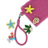 The Sak Vita Wristlet - Hand Crochet - Pink Cherries