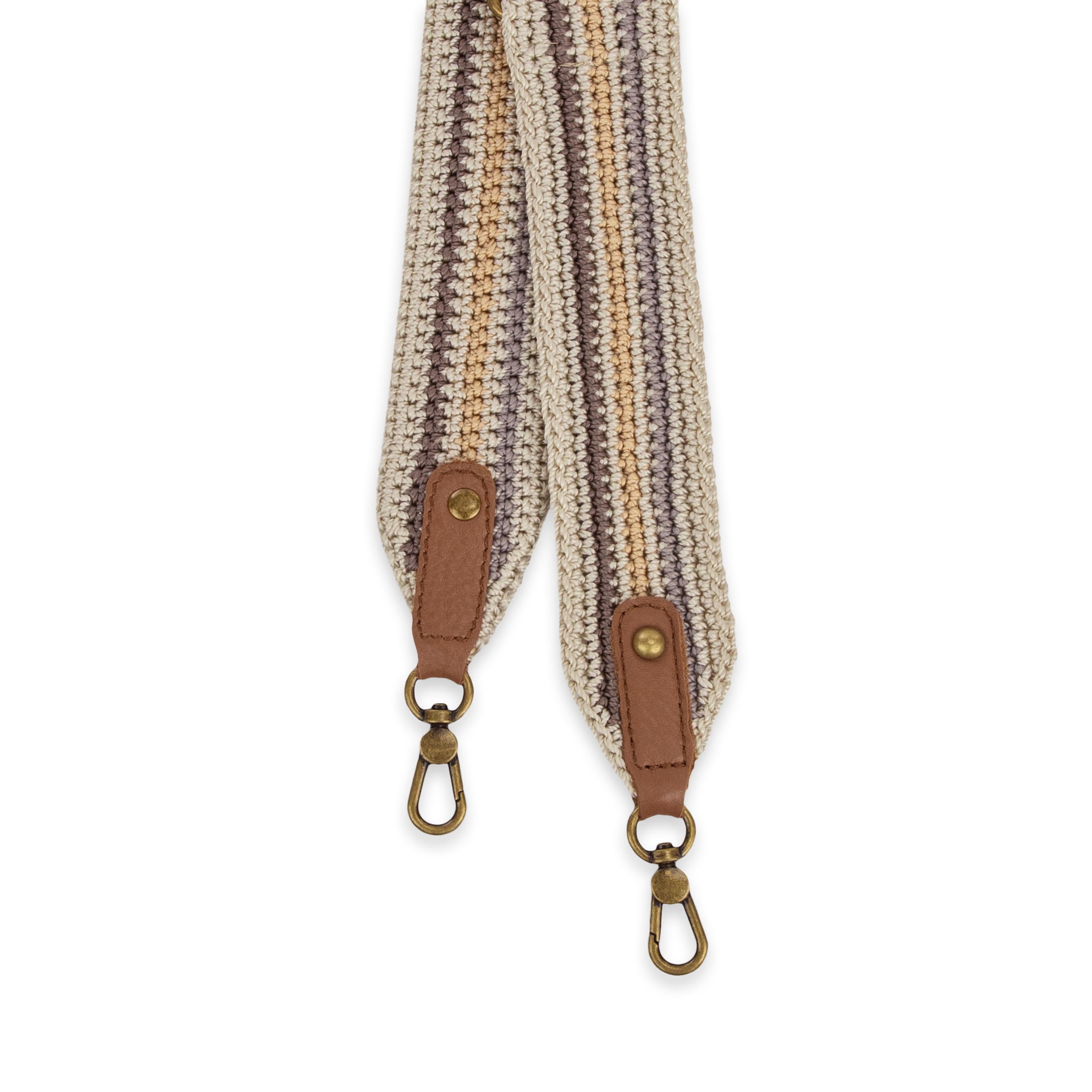 The Sak Crochet Crossbody Strap - Hand Crochet - Serenity Stripe