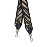 The Sak Crochet Crossbody Strap - Hand Crochet - Black Diagonal Stripe