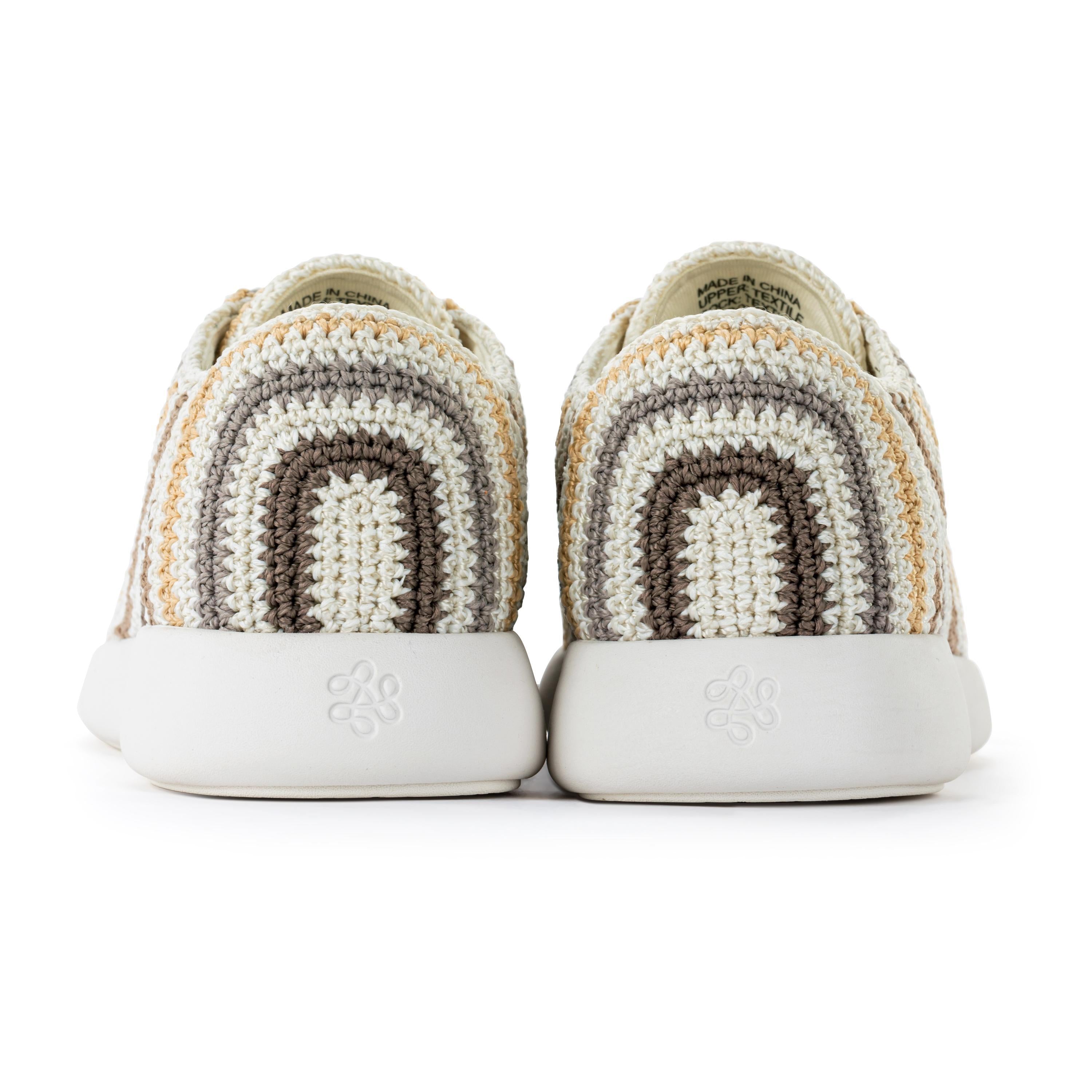 The Sak Asha Sneaker - Hand Crochet - Serenity Stripe