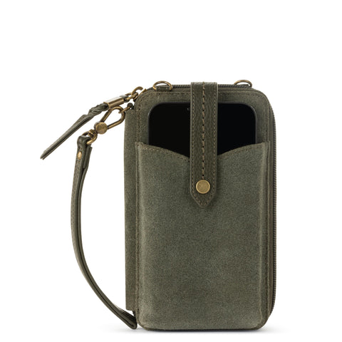 The Sak Silverlake Smartphone Wallet - Leather - Moss Suede