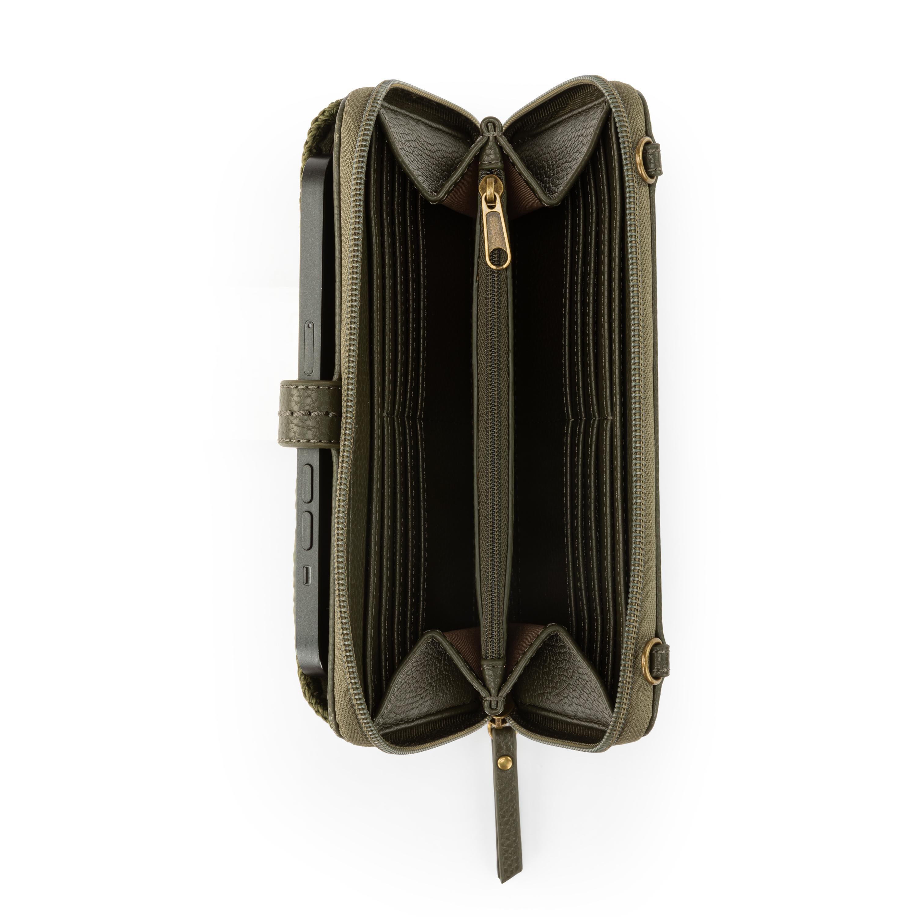 The Sak Iris Smartphone Wallet - Leather - Moss Suede