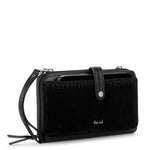 The Sak Iris Smartphone Wallet - Leather - Black Suede Block