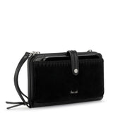 The Sak Iris Smartphone Wallet - Leather - Black Suede Block
